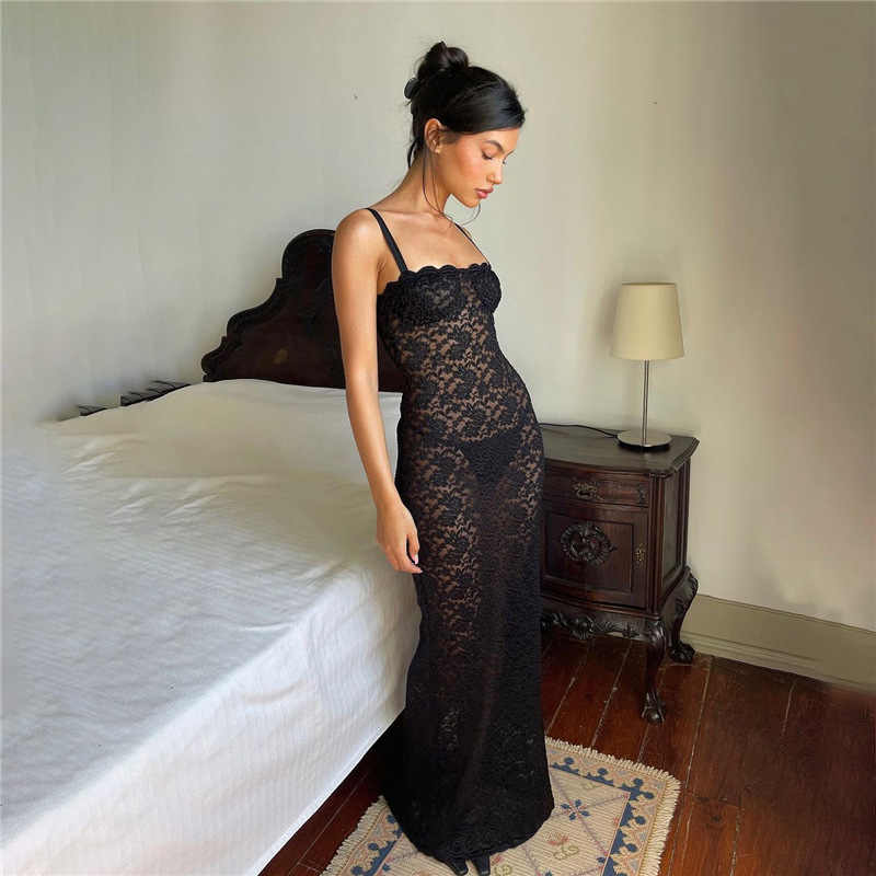 Slim One Shoulder Sexy Lace Dress