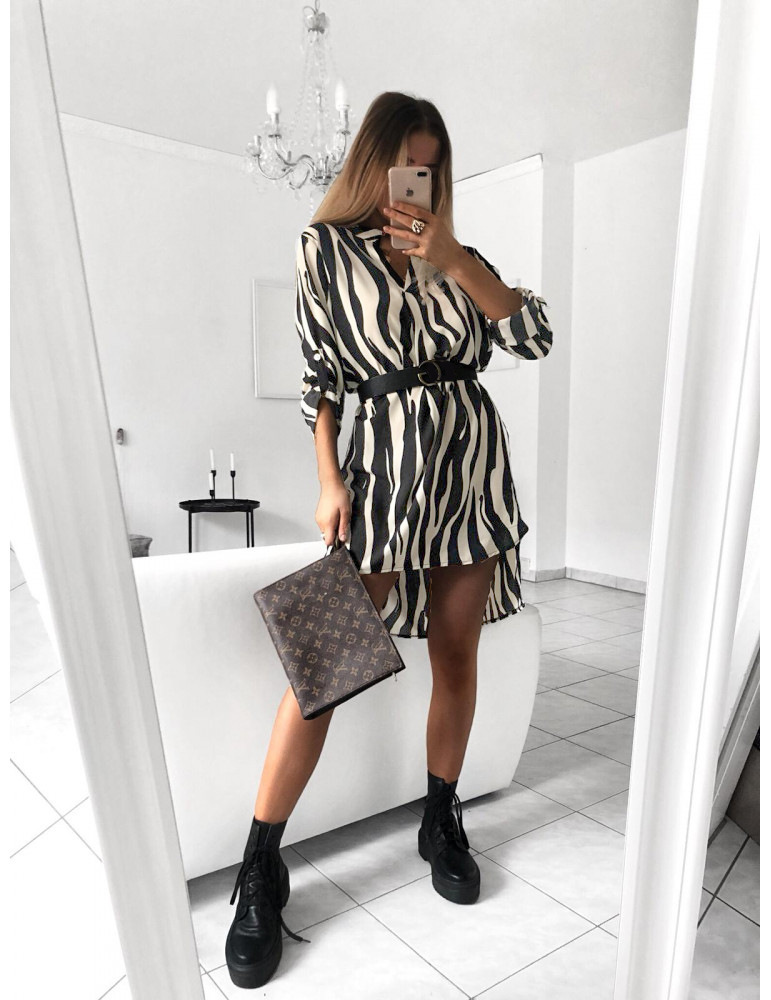 Serpentine Floral Shirt Dress