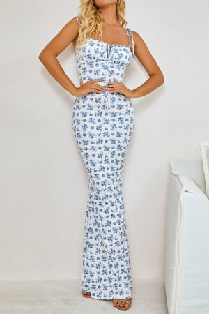 White background blue and white porcelain
