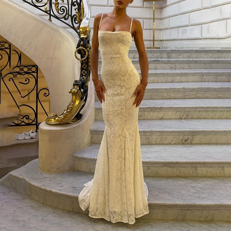 Backless Slim Maxi Dress