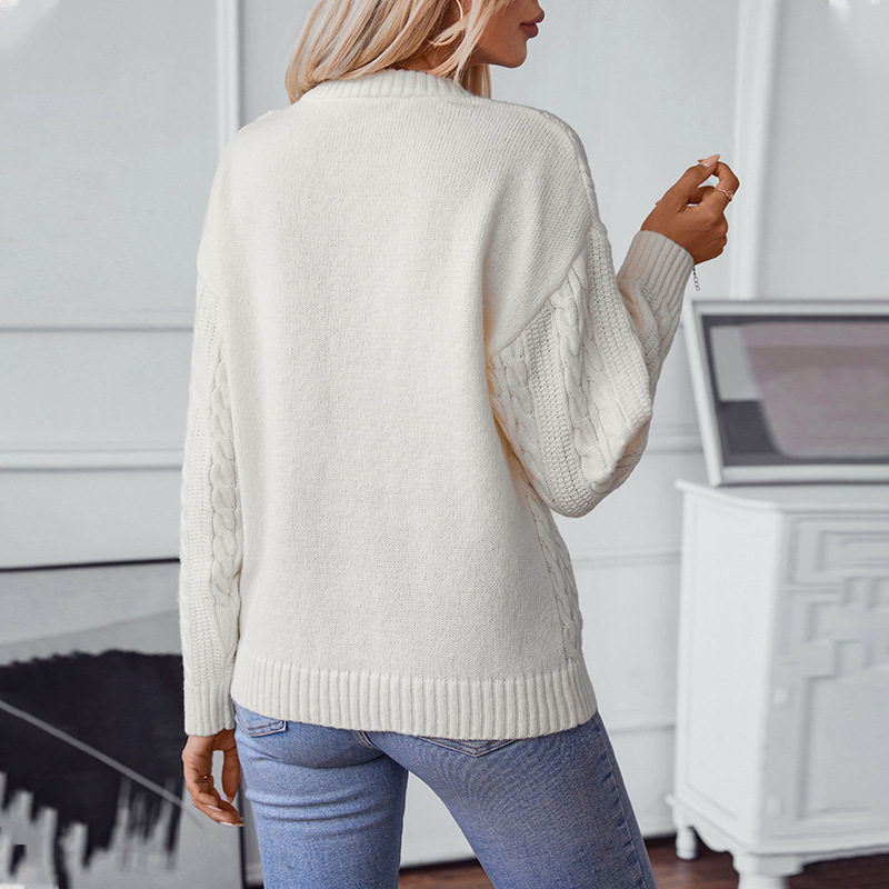 Mao Rain Twisted Gligan Pullove Sweater Retro LONG SLEEVE Knitkin