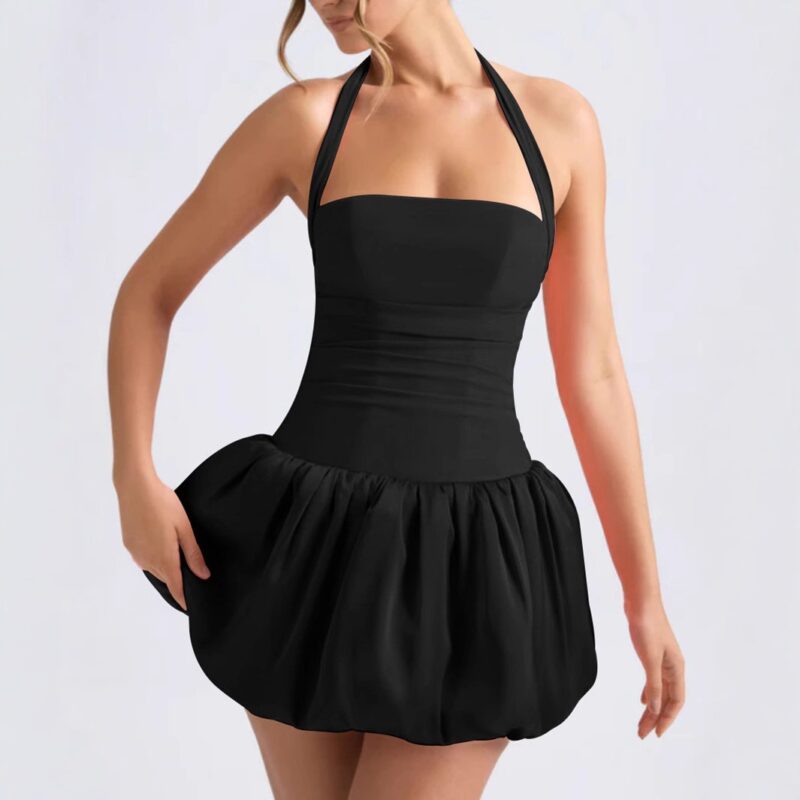 One Shoulder Princess Mini Dress