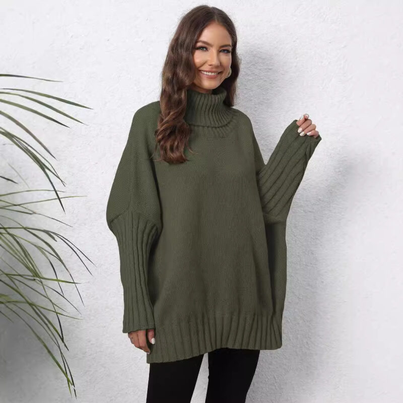 Bat Sleeve Turtleneck Sweater