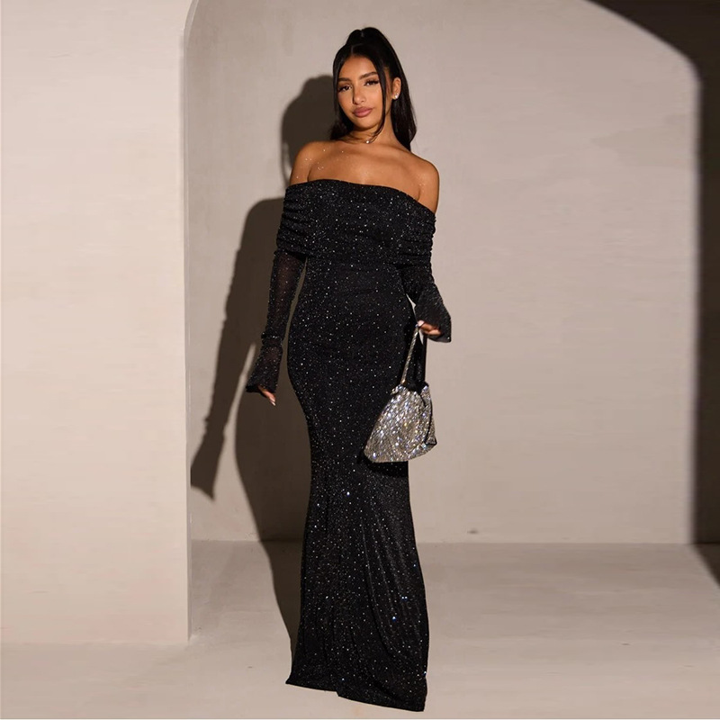 Long Sleeve Off-Shoulder Dress
