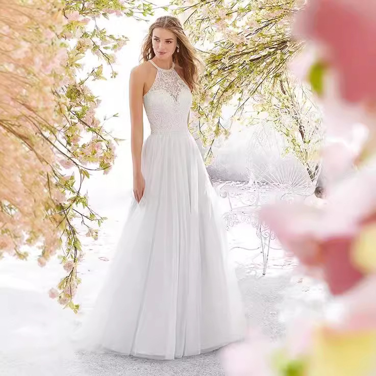 Sleeveless Halter Slim Maxi Dress
