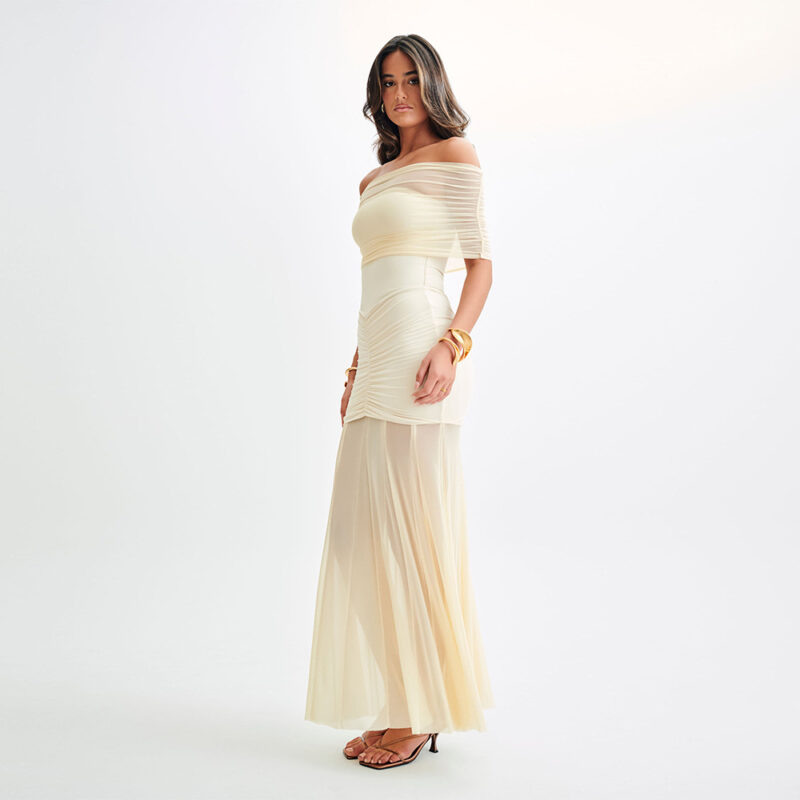 Sexy Backless Off Shoulder Maxi Dress