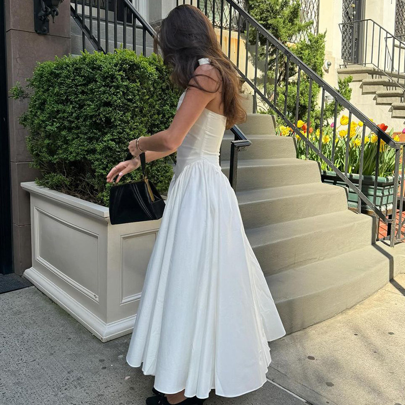 Hollow Halter Midi Dress