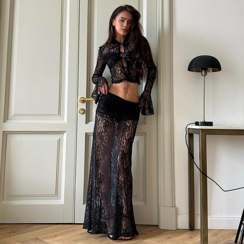 Lace Perspective Two-Piece Set