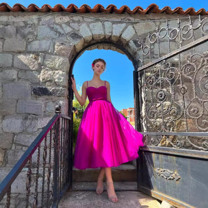 Sleeveless Mesh Midi Princess Dress