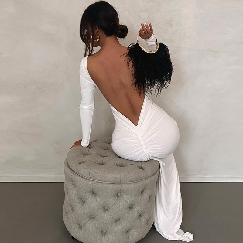 Sexy Backless Slim Maxi Dress