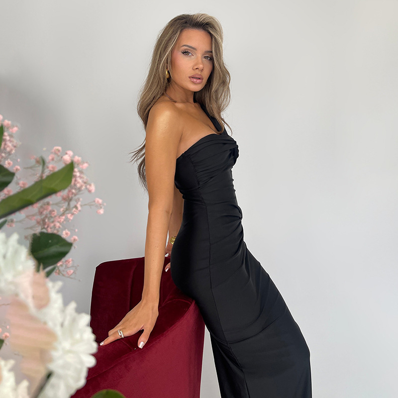 Off Shoulder Slim Maxi Dress