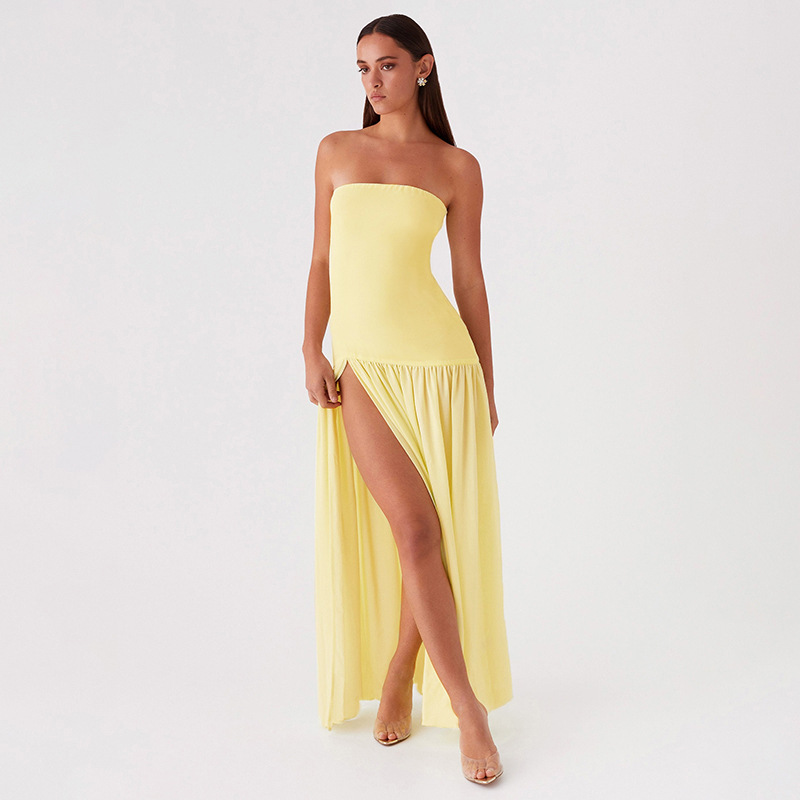 Off Shoulder Slit Dress