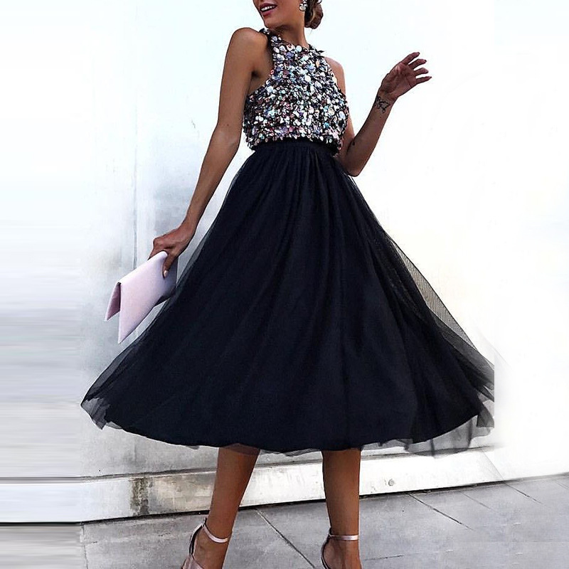 Halter Midi Princess Dress
