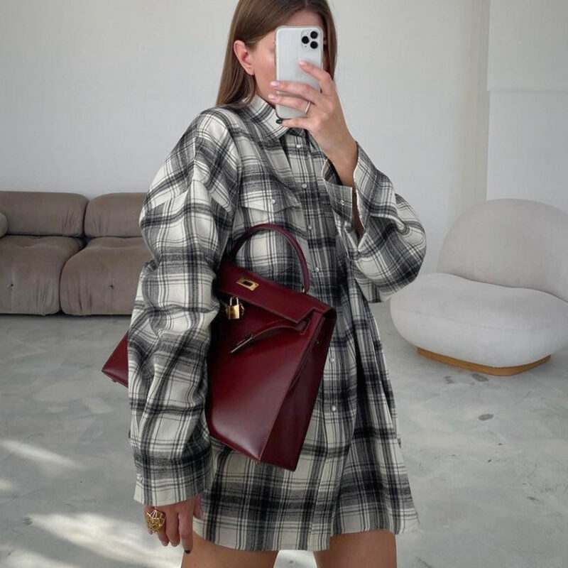 Classic Plaid Shirt Jacket | Cozy Oversized Plaid Shirts