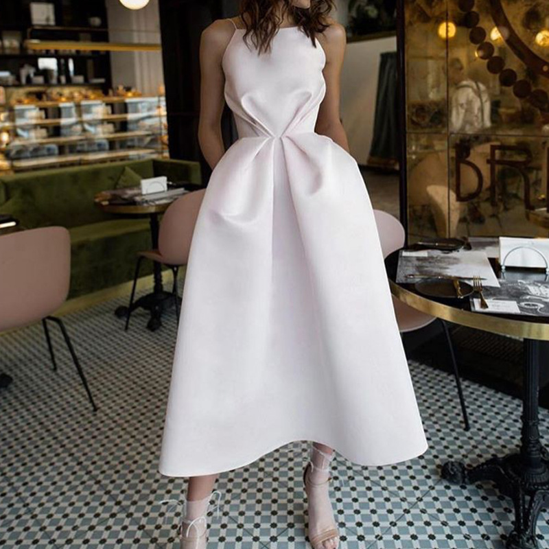 Sexy Sleeveless Backless Midi Dress