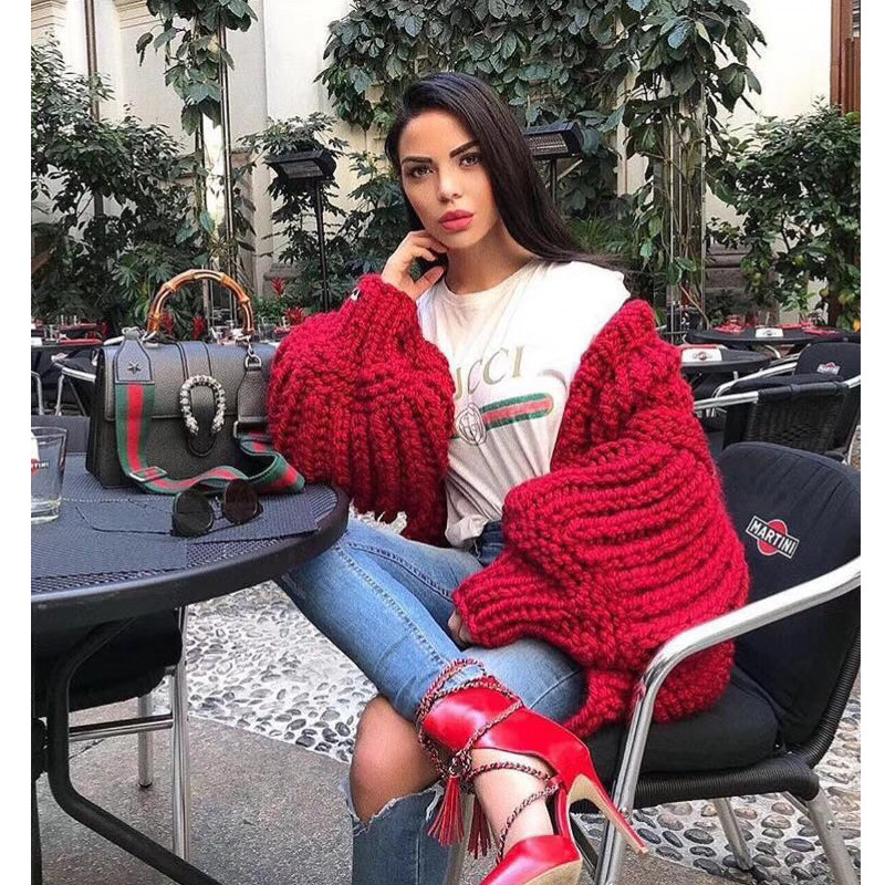 Weaving Bat Sweater Jacket