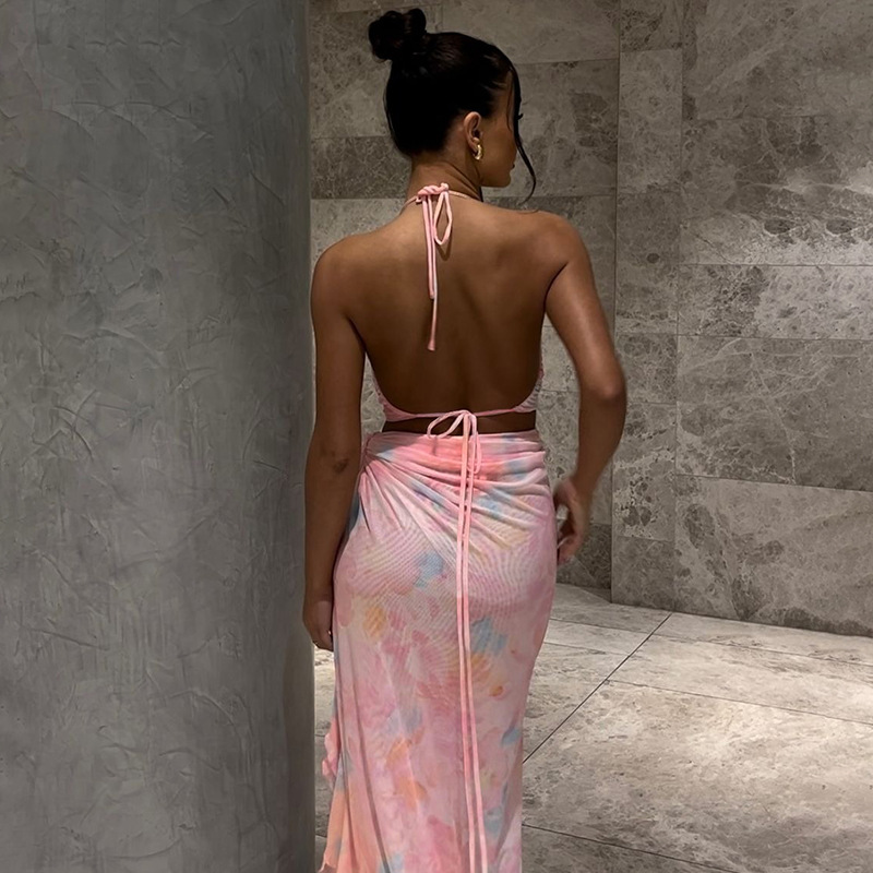 Mesh Off Shoulder Strappy Dress