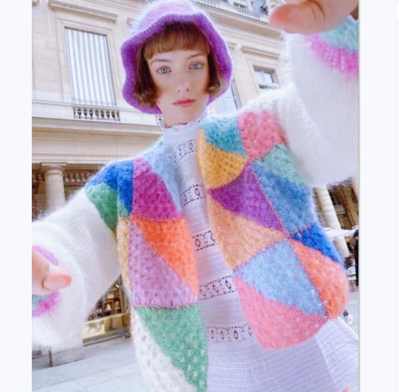 Long Sleeve Sexy Sweater Rainbow Sweater