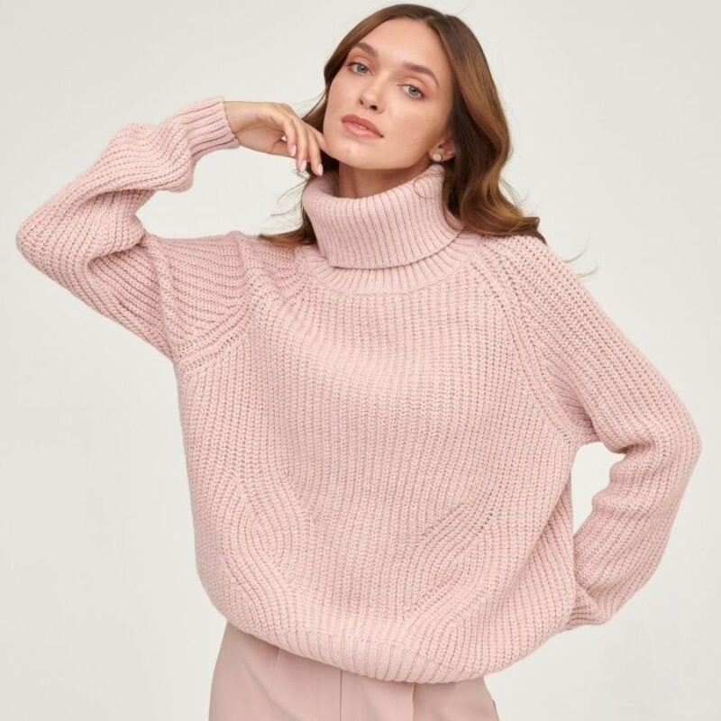 Knitted Loose High Thick Sweater