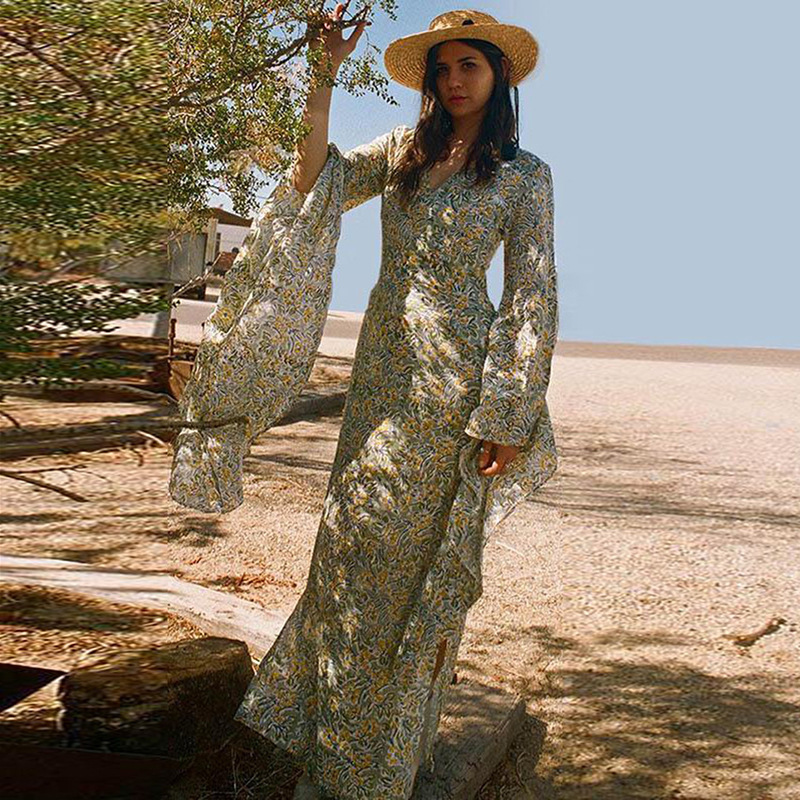 Bohemian Floral Maxi Dress
