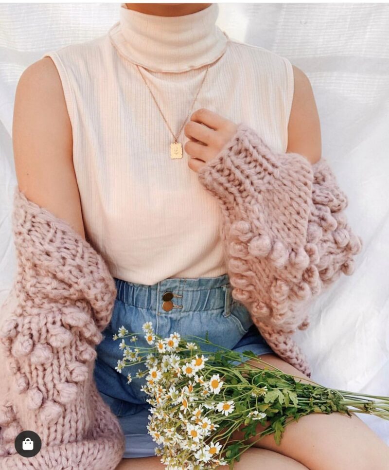 Loose Love, Weaving Coarse Stick Needle Thickened Large Sweater Cardigan
